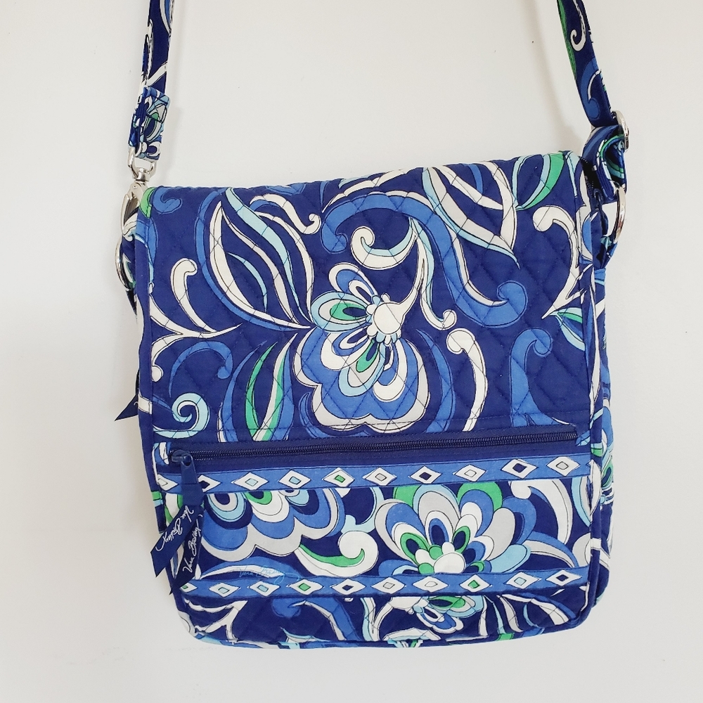 Vera Bradley Blue Paisley Flower Crossbody Bag